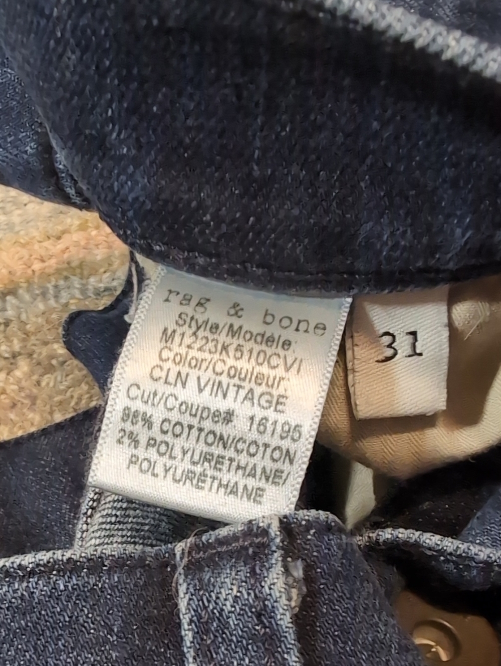 Rag & Bone Men's Slim Jeans Fit 2 Clean Vintage - Picture 3 of 7